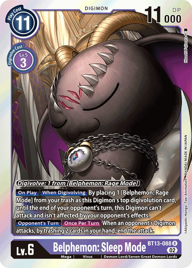 Belphemon: Sleep Mode [BT13-088] [Versus Royal Knights Booster] | Mindsight Gaming