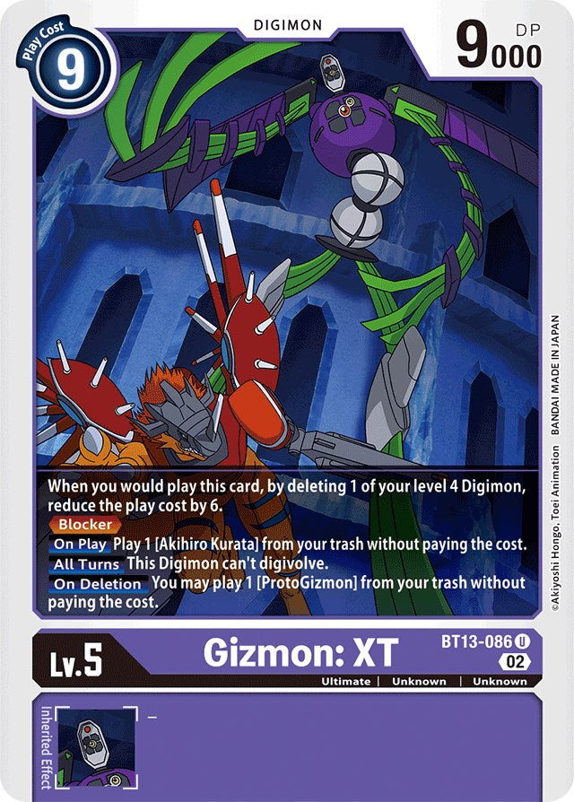 Gizmon: XT [BT13-086] [Versus Royal Knights Booster] | Mindsight Gaming