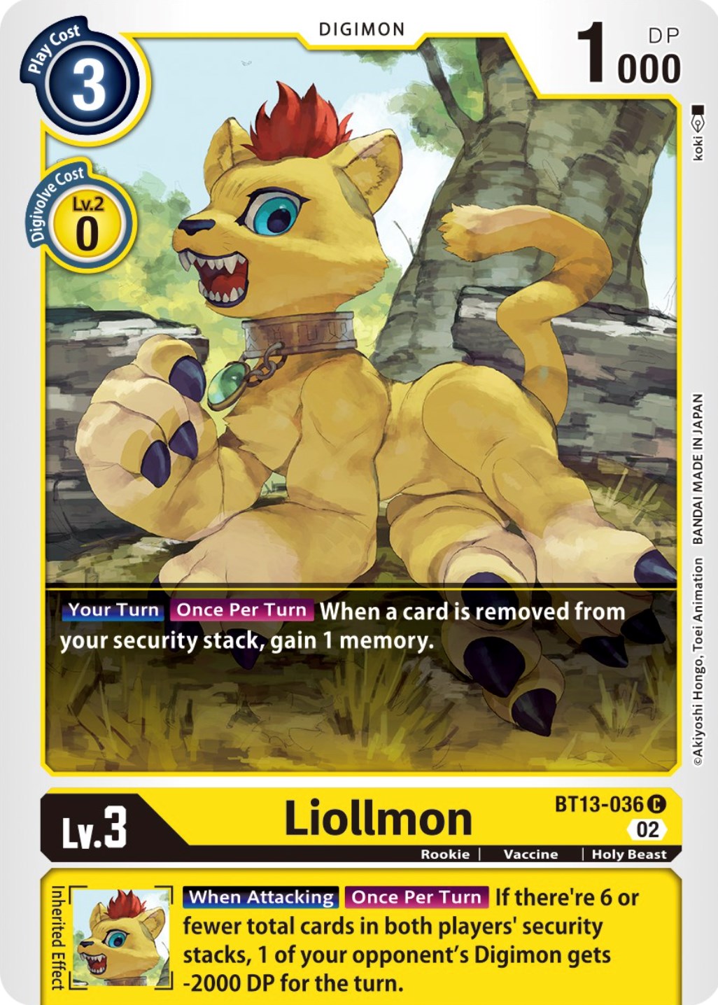 Liollmon [BT13-036] [Versus Royal Knights Booster] | Mindsight Gaming