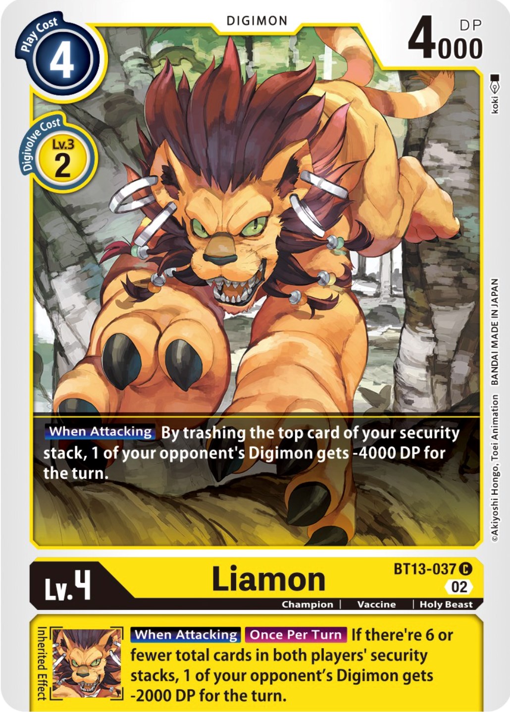 Liamon [BT13-037] [Versus Royal Knights Booster] | Mindsight Gaming