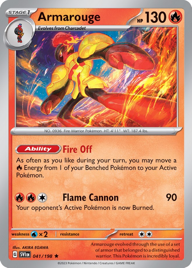 Armarouge (041/198) (Line Holo) [Scarlet & Violet: Base Set] | Mindsight Gaming