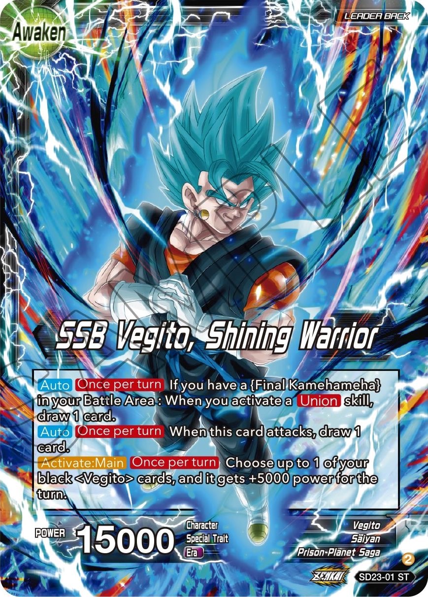 Son Goku & Vegeta // SSB Vegito, Shining Warrior (SD23-01) [Critical Blow] | Mindsight Gaming