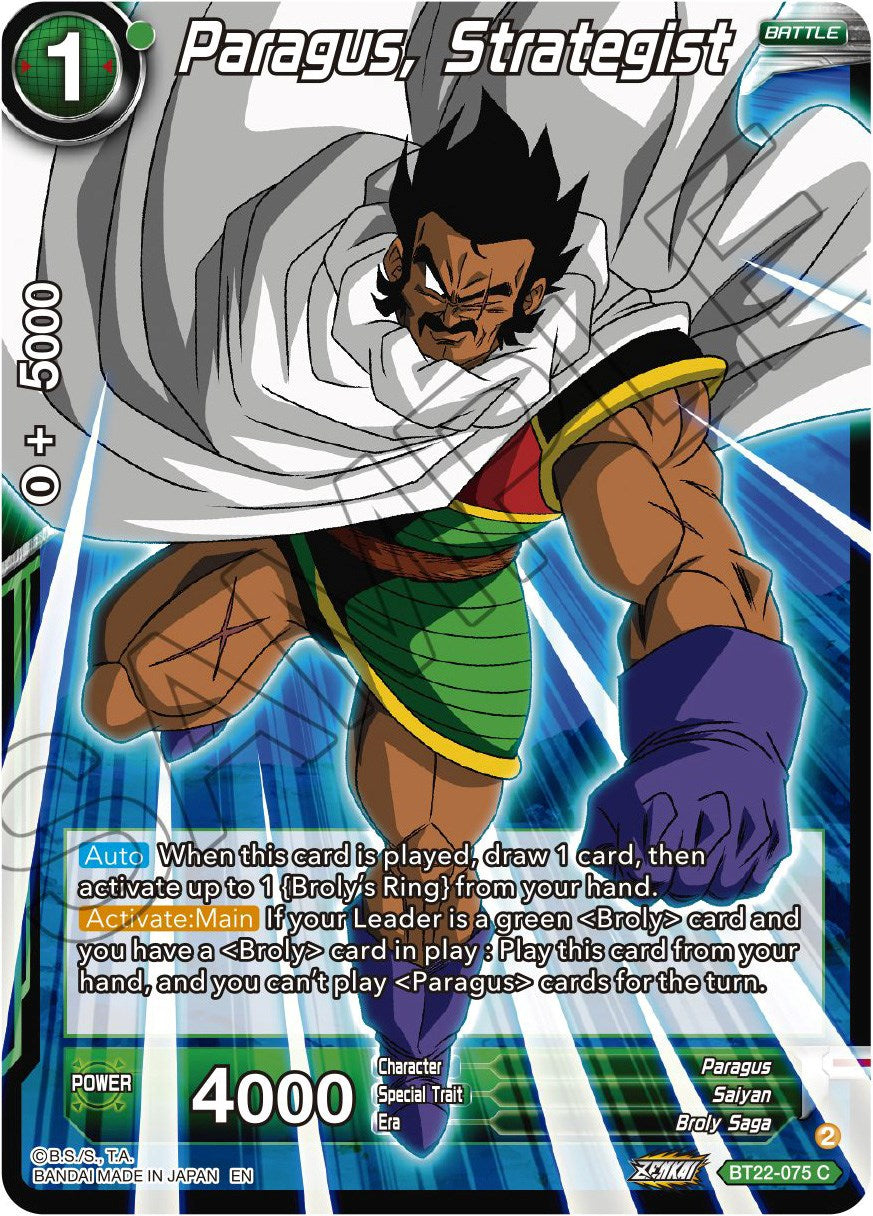 Paragus, Strategist (BT22-075) [Critical Blow] | Mindsight Gaming