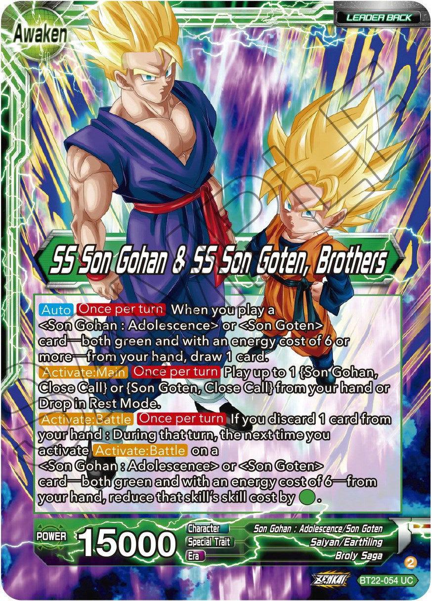 Son Goten // SS Son Gohan & SS Son Goten, Brothers (BT22-054) [Critical Blow] | Mindsight Gaming