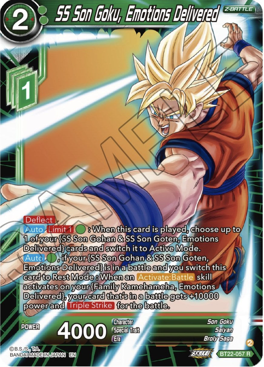 SS Son Goku, Emotions Delivered (BT22-057) [Critical Blow] | Mindsight Gaming