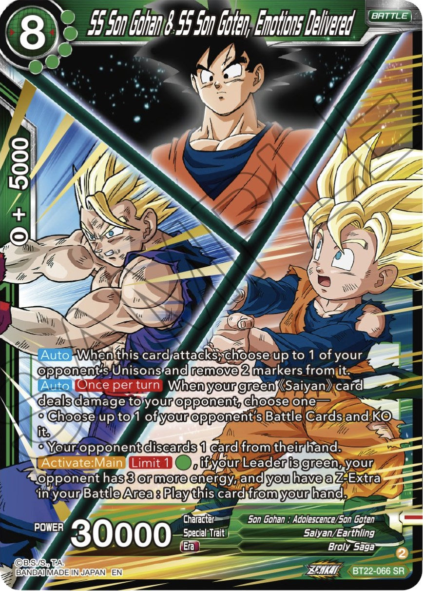 SS Son Gohan & SS Son Goten, Emotions Delivered (BT22-066) [Critical Blow] | Mindsight Gaming