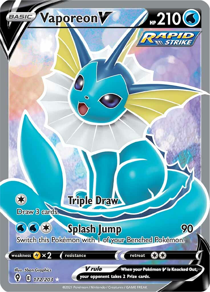 Vaporeon V (172/203) [Sword & Shield: Evolving Skies] | Mindsight Gaming