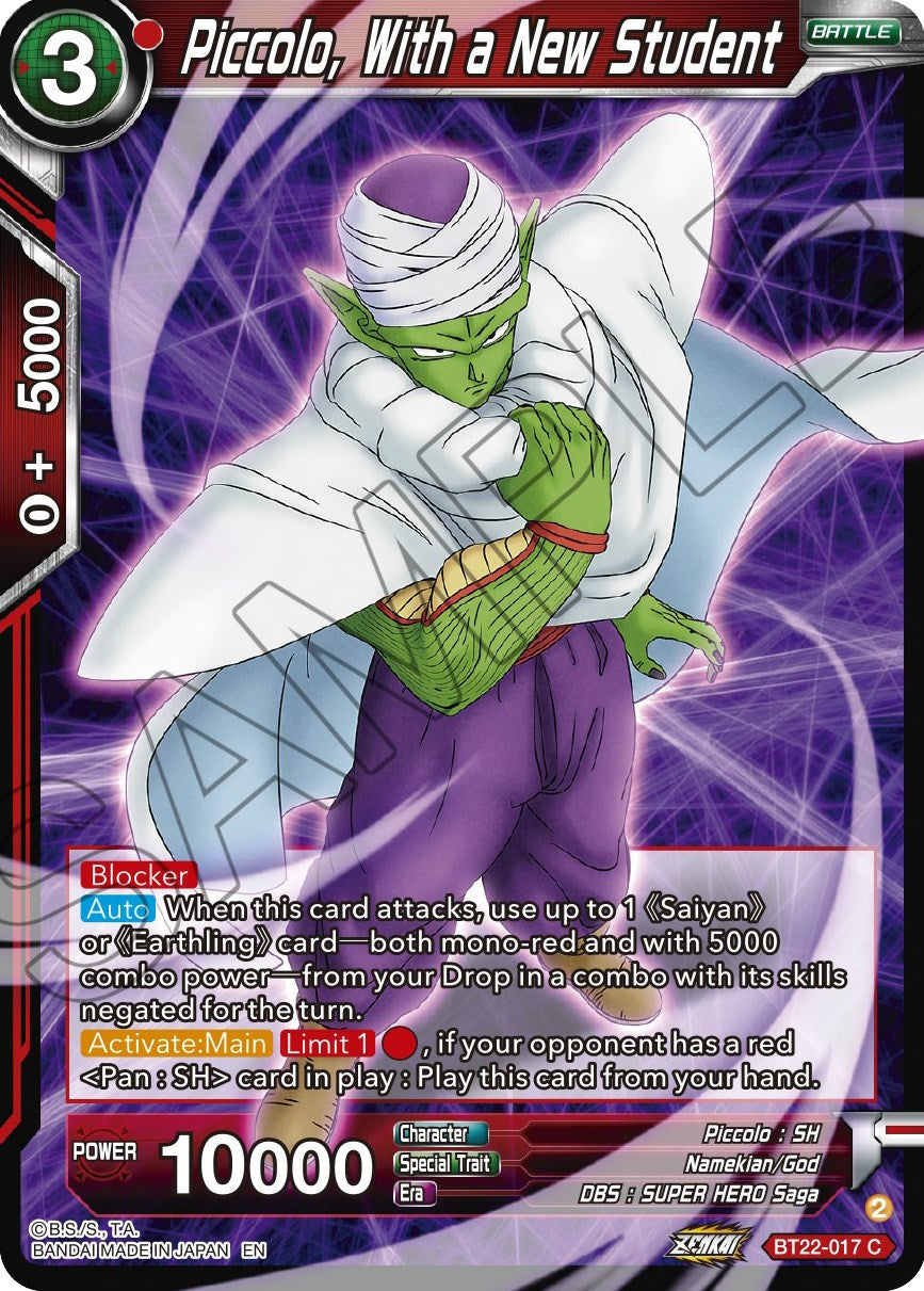 Piccolo, With a New Student (BT22-017) [Critical Blow] | Mindsight Gaming