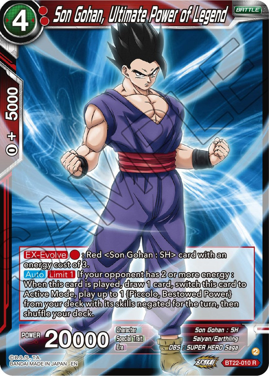 Son Gohan, Ultimate Power of Legend (BT22-010) [Critical Blow] | Mindsight Gaming