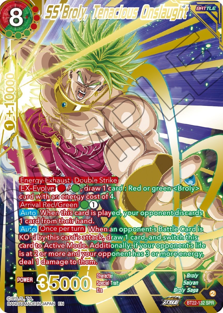 SS Broly, Tenacious Onslaught (SPR) (BT22-132) [Critical Blow] | Mindsight Gaming