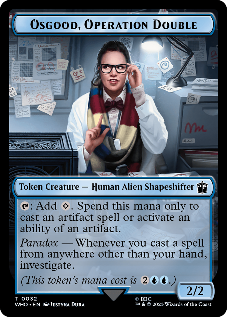 Alien // Osgood, Operation Double Double-Sided Token [Doctor Who Tokens] | Mindsight Gaming