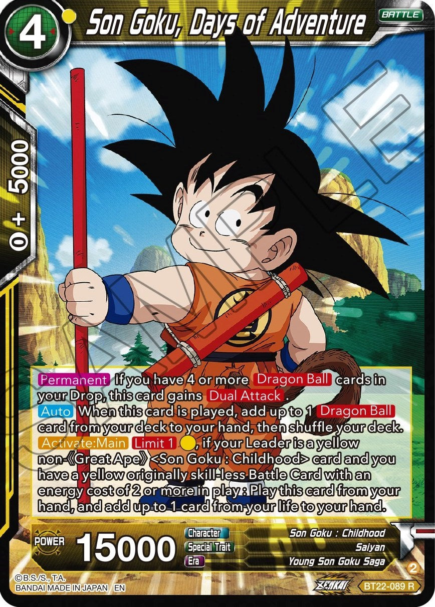 Son Goku, Days of Adventure (BT22-089) [Critical Blow] | Mindsight Gaming