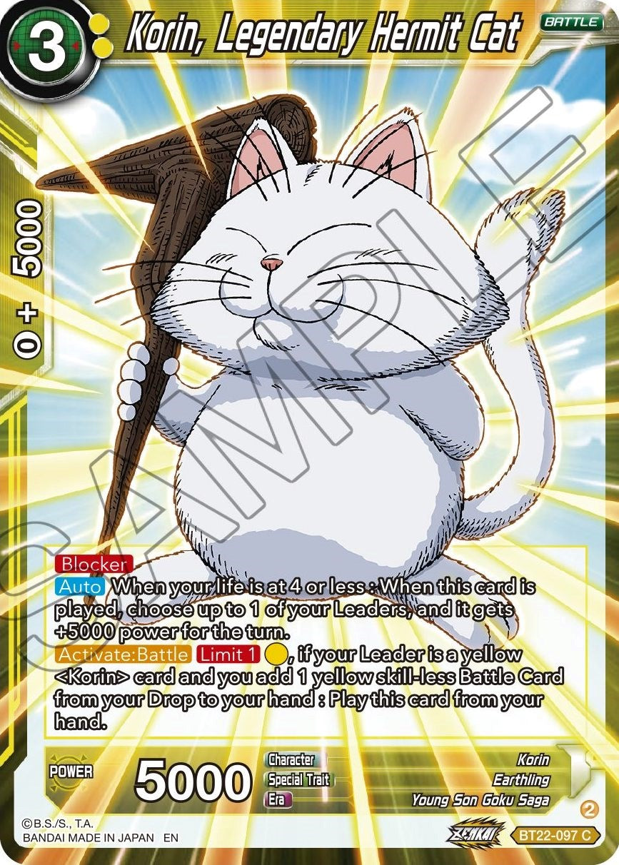 Korin, Legendary Hermit Cat (BT22-097) [Critical Blow] | Mindsight Gaming