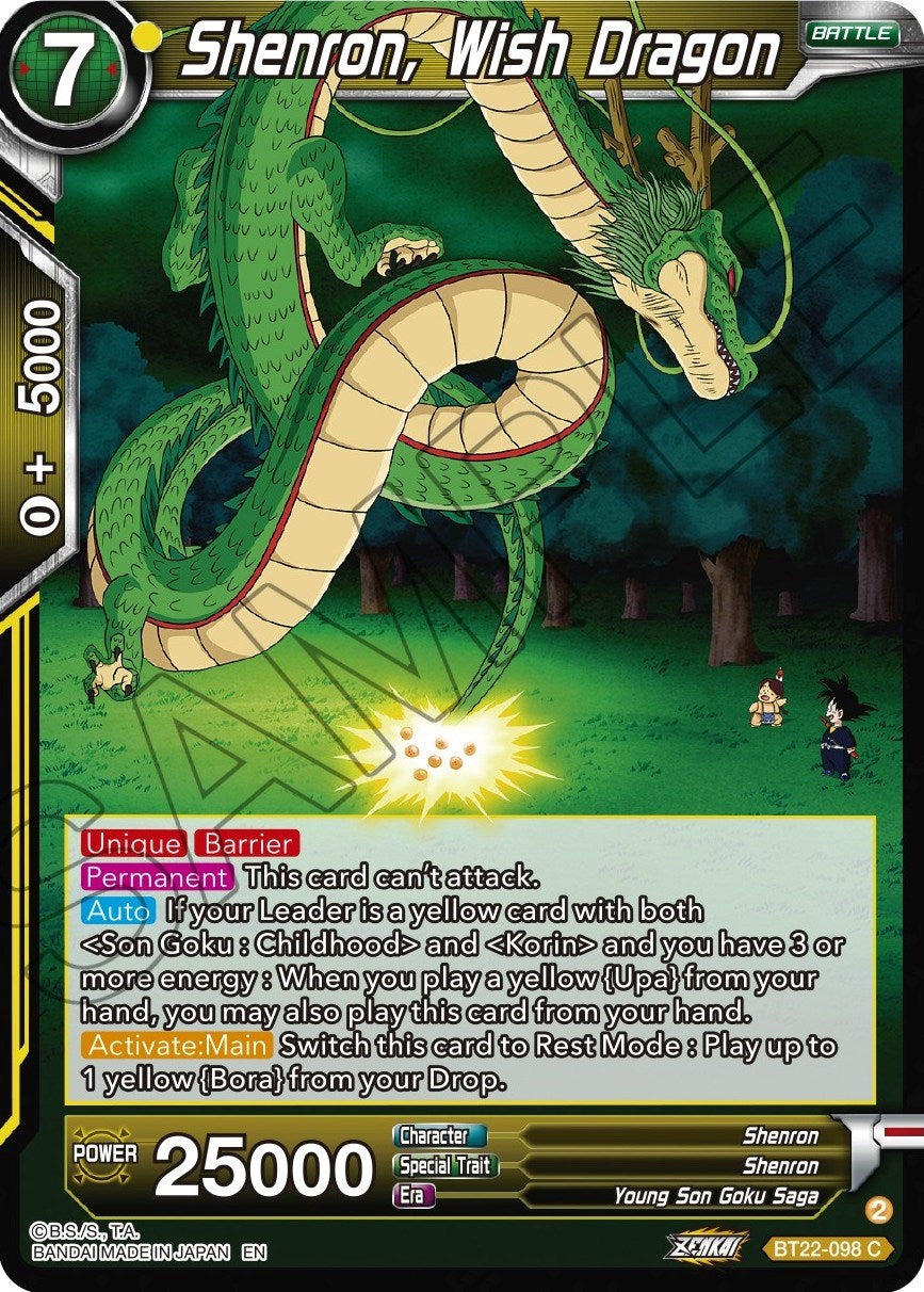 Shenron, Wish Dragon (BT22-098) [Critical Blow] | Mindsight Gaming