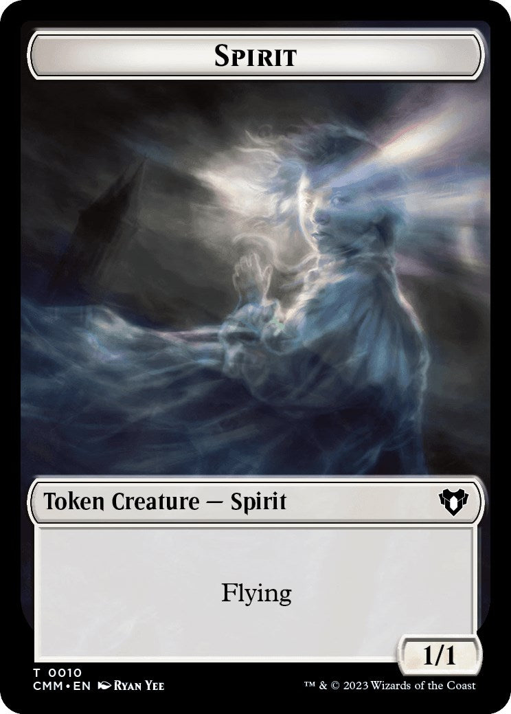 Spirit (0010) // Cat (0005) Double-Sided Token [Commander Masters Tokens] | Mindsight Gaming