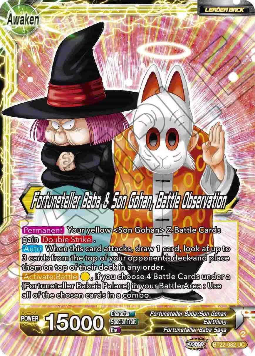 Fortuneteller Baba // Fortuneteller Baba & Son Gohan, Battle Observation (BT22-082) [Critical Blow] | Mindsight Gaming