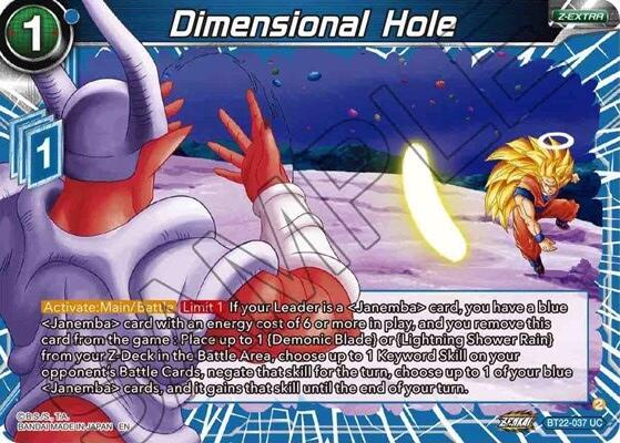 Dimensional Hole (BT22-037) [Critical Blow] | Mindsight Gaming