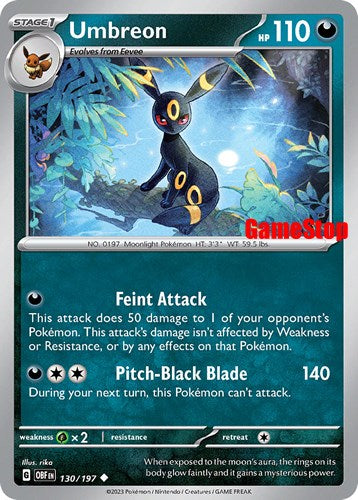 Umbreon (130/197) (GameStop Exclusive) [Scarlet & Violet: Black Star Promos] | Mindsight Gaming