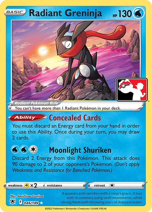 Radiant Greninja (046/189) [Prize Pack Series Three] | Mindsight Gaming