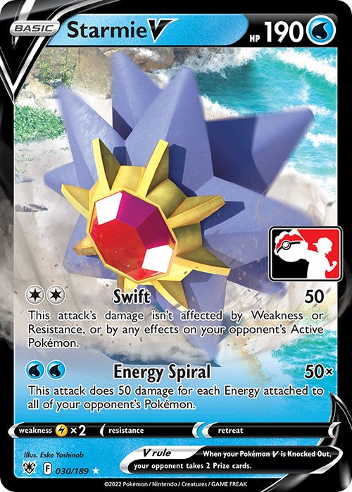 Starmie V (030/189) [Prize Pack Series Three] | Mindsight Gaming