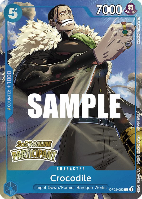 Crocodile (Online Regional 2023) [Participant] [One Piece Promotion Cards] | Mindsight Gaming