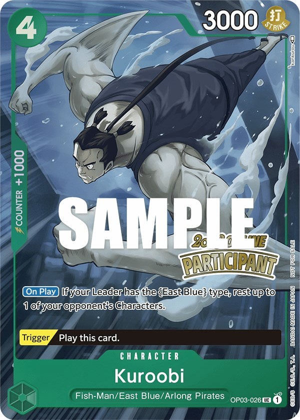 Kuroobi (Online Regional 2023) [Participant] [One Piece Promotion Cards] | Mindsight Gaming