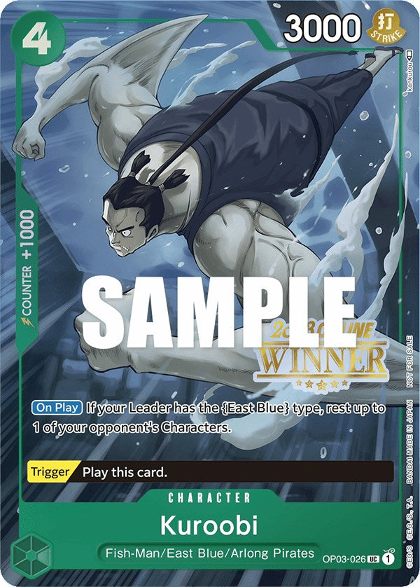 Kuroobi (Online Regional 2023) [Winner] [One Piece Promotion Cards] | Mindsight Gaming