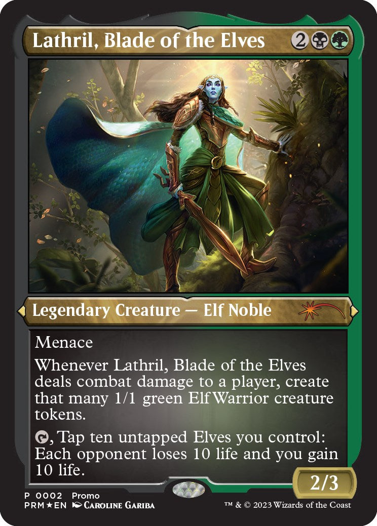 Lathril, Blade of the Elves (Foil Etched) [Media Promos] | Mindsight Gaming