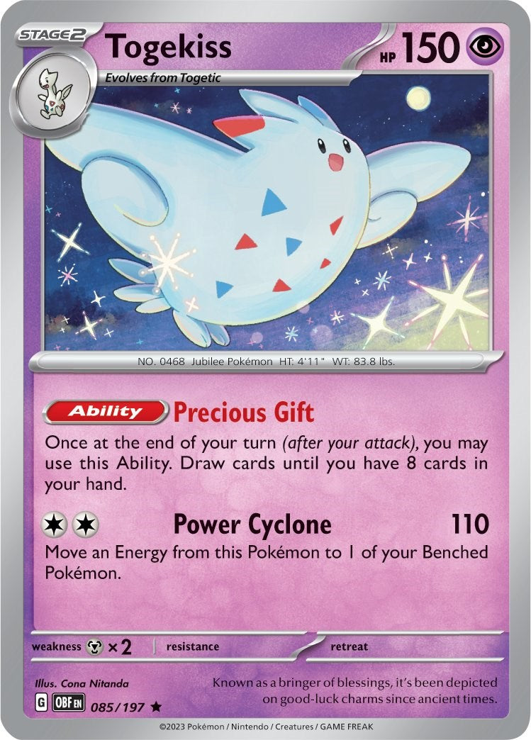 Togekiss (085/197) (Theme Deck Exclusive) [Scarlet & Violet: Obsidian Flames] | Mindsight Gaming