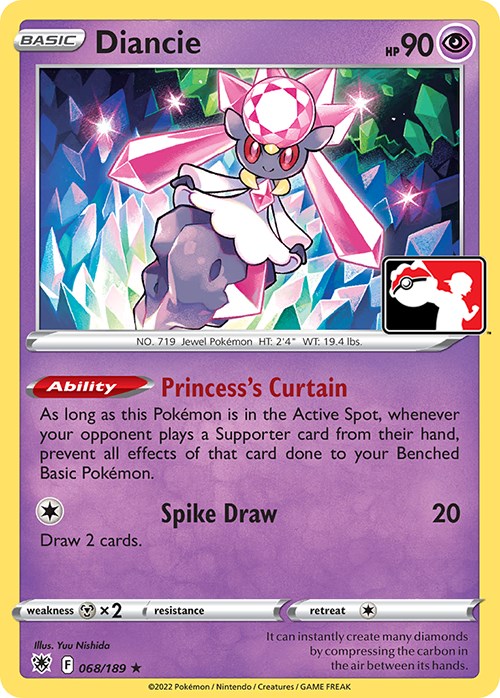 Diancie (068/189) [Prize Pack Series Three] | Mindsight Gaming