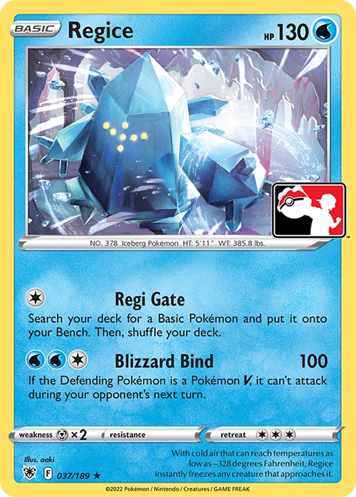 Regice (037/189) [Prize Pack Series Three] | Mindsight Gaming