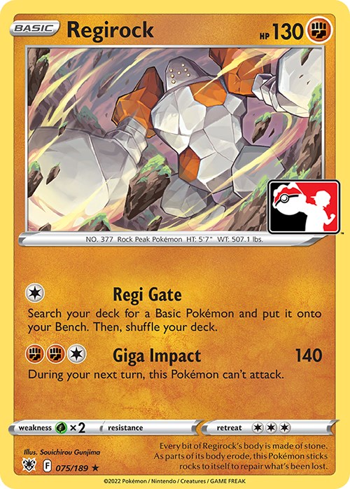 Regirock (075/189) [Prize Pack Series Three] | Mindsight Gaming