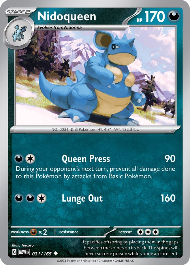 Nidoqueen (031/165) [Scarlet & Violet: 151] | Mindsight Gaming