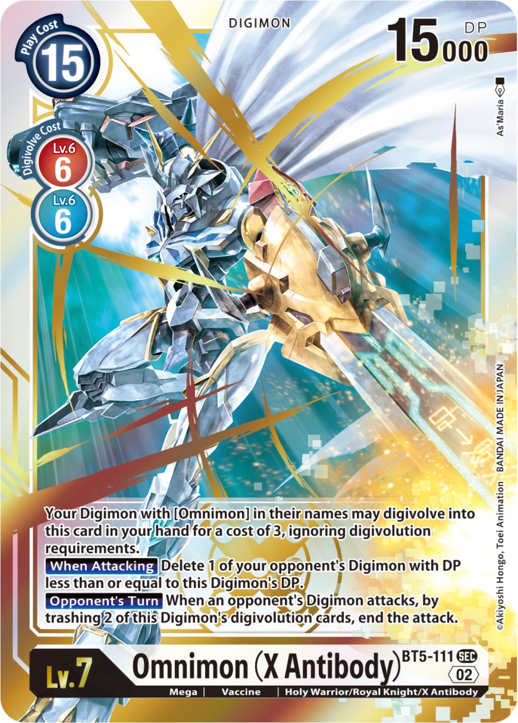 Omnimon (X Antibody) [BT5-111 ] (Resurgence Booster Reprint) [Resurgence Booster] | Mindsight Gaming