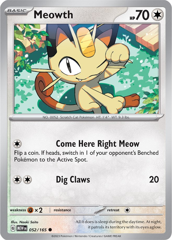 Meowth (052/165) [Scarlet & Violet 151] | Mindsight Gaming