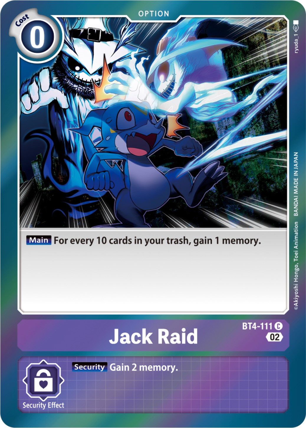 Jack Raid [BT4-111] (Resurgence Booster Reprint) [Resurgence Booster] | Mindsight Gaming