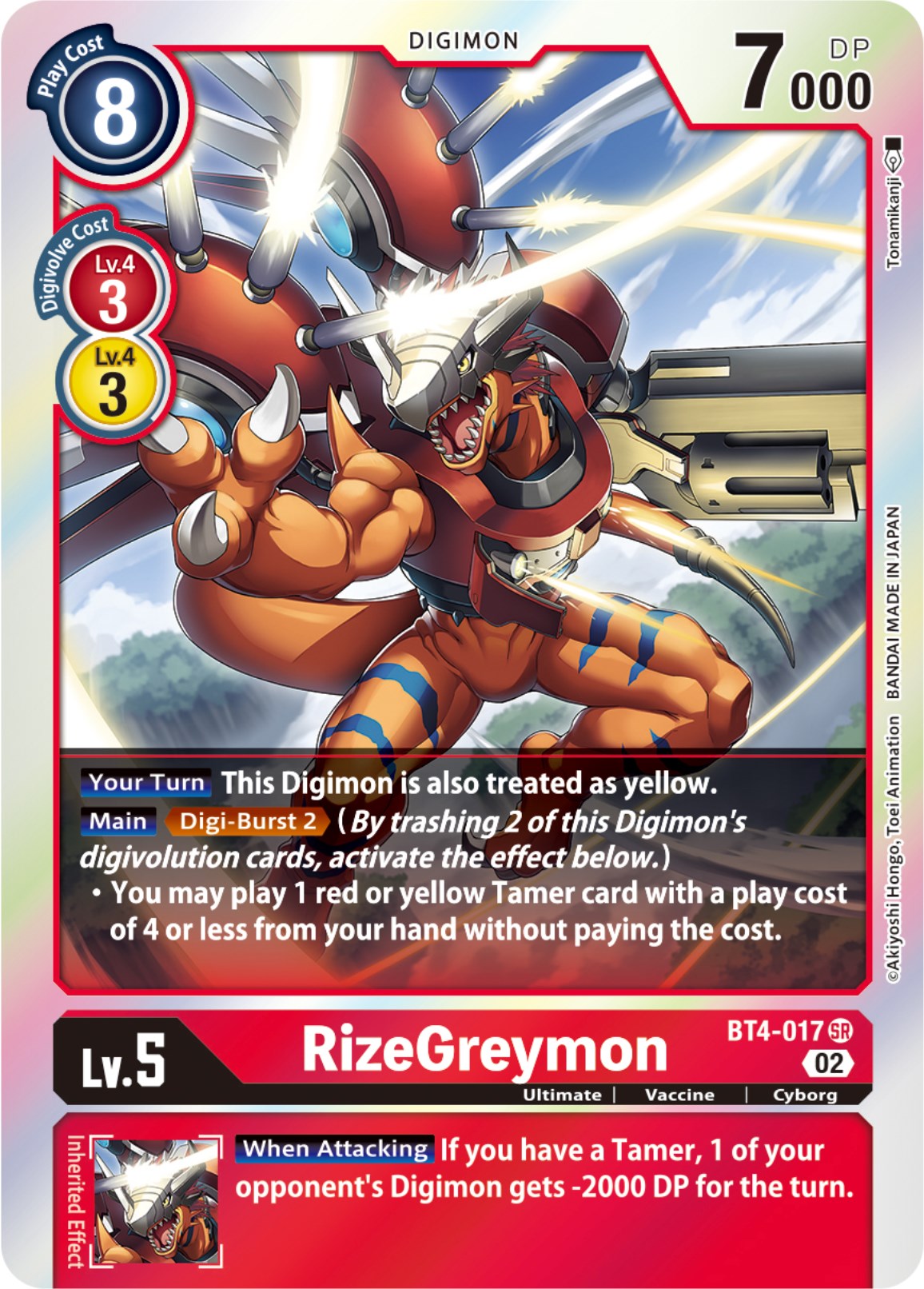 RizeGreymon [BT4-017] (Resurgence Booster Reprint) [Resurgence Booster] | Mindsight Gaming