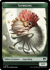 Saproling // Stoneforged Blade Double-Sided Token [Commander Masters Tokens] | Mindsight Gaming