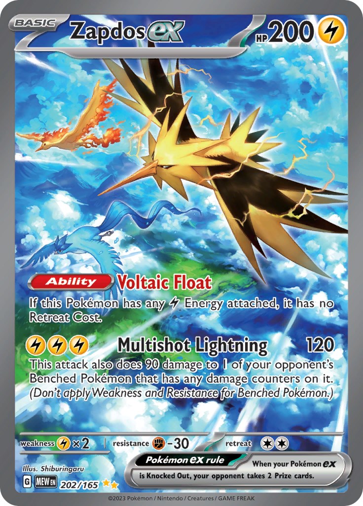 Zapdos ex (202/165) [Scarlet & Violet 151] | Mindsight Gaming