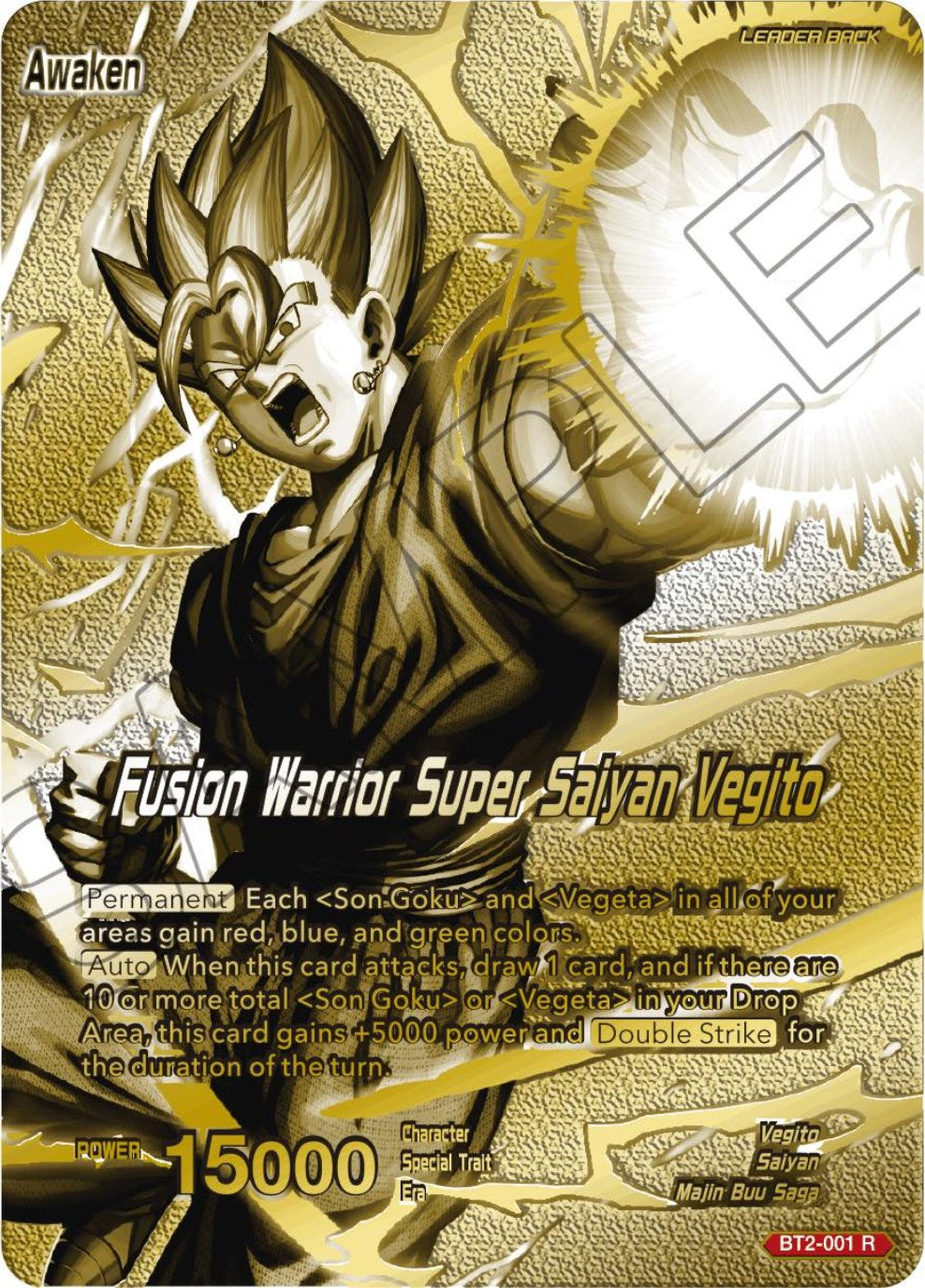 Vegito // Fusion Warrior Super Saiyan Vegito (Championship 2023 Golden Card Vol.3) (BT2-001) [Tournament Promotion Cards] | Mindsight Gaming