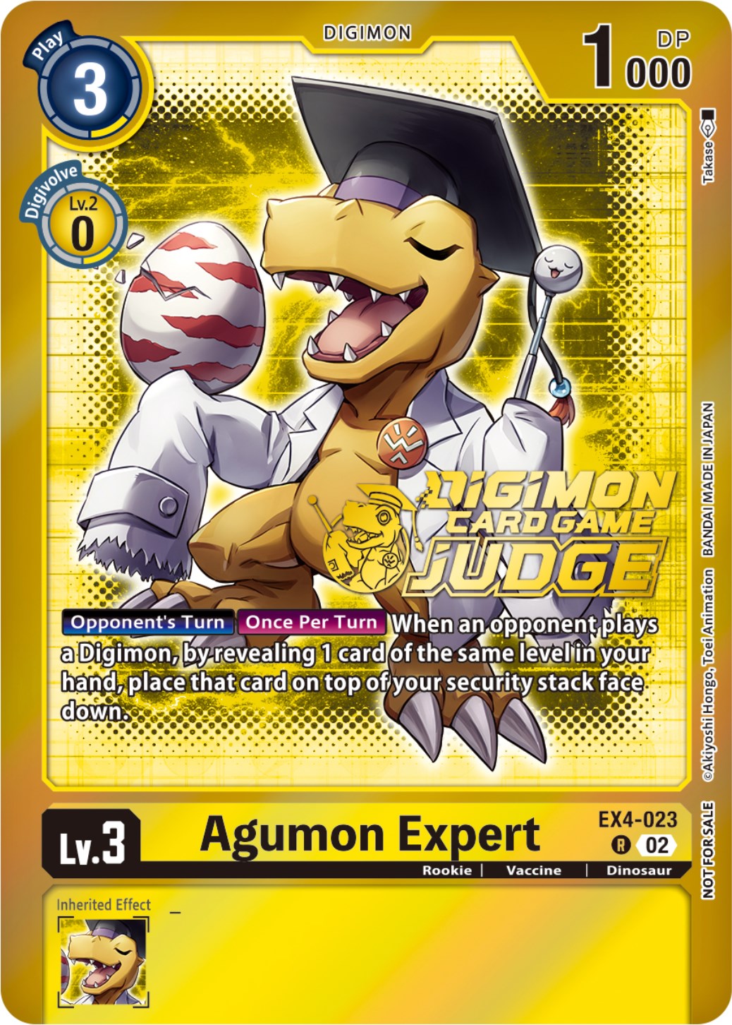 Agumon Expert [EX4-023] (Judge Pack 4) [Alternative Being Booster Promos] | Mindsight Gaming