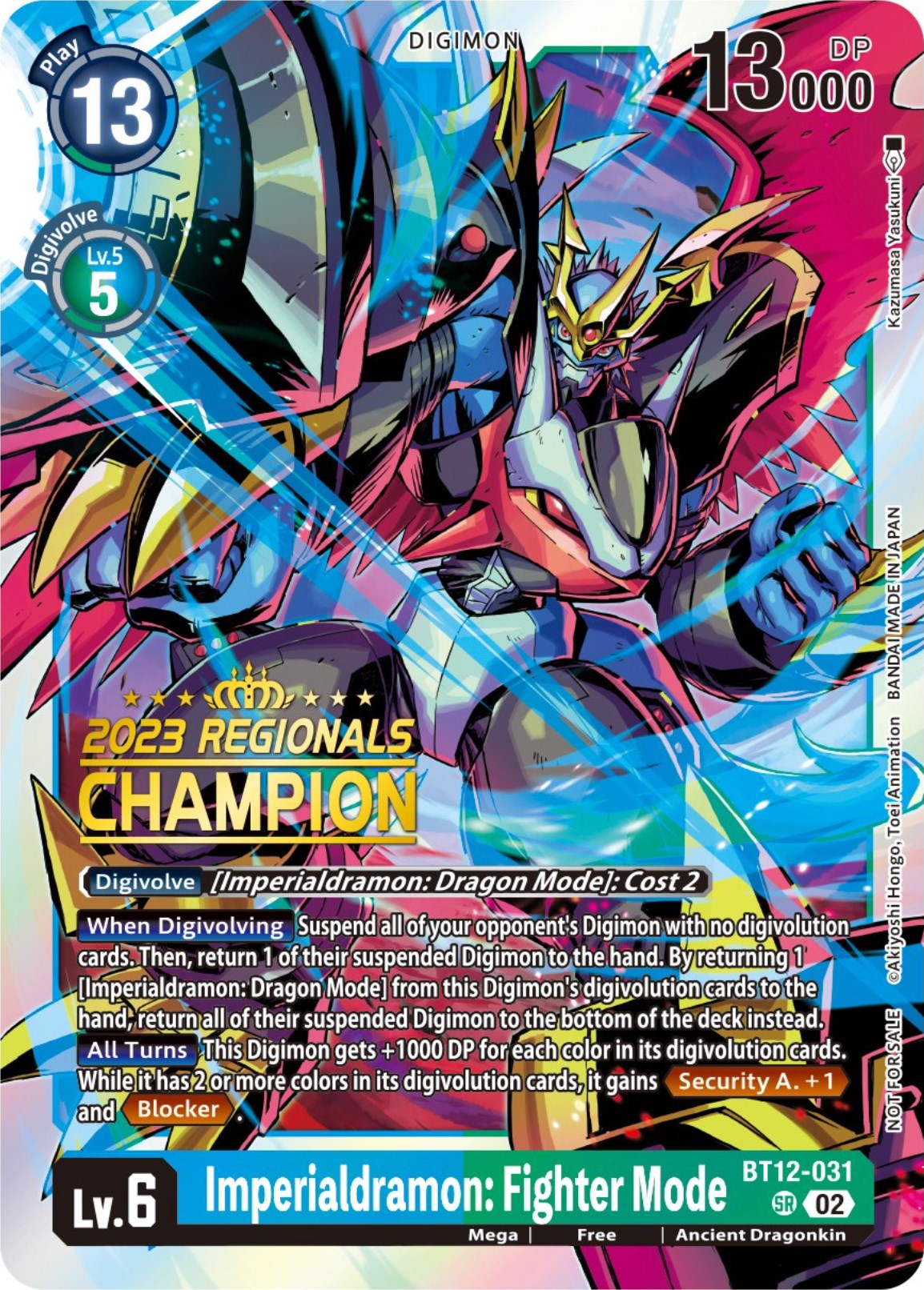 Imperialdramon: Fighter Mode [BT12-031] (2023 Regionals Champion) [Across Time] | Mindsight Gaming