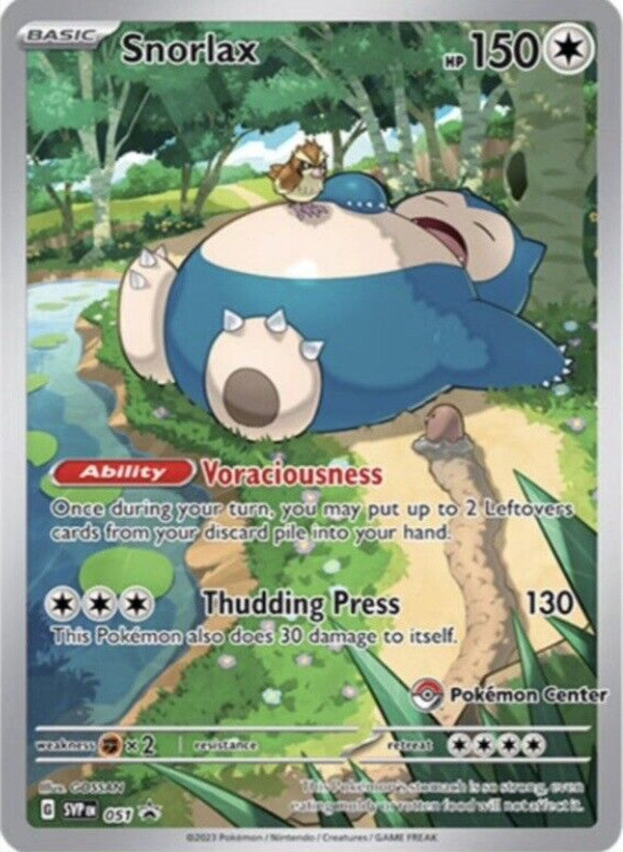 Snorlax (051) (Pokemon Center Exclusive) [Scarlet & Violet: Black Star Promos] | Mindsight Gaming