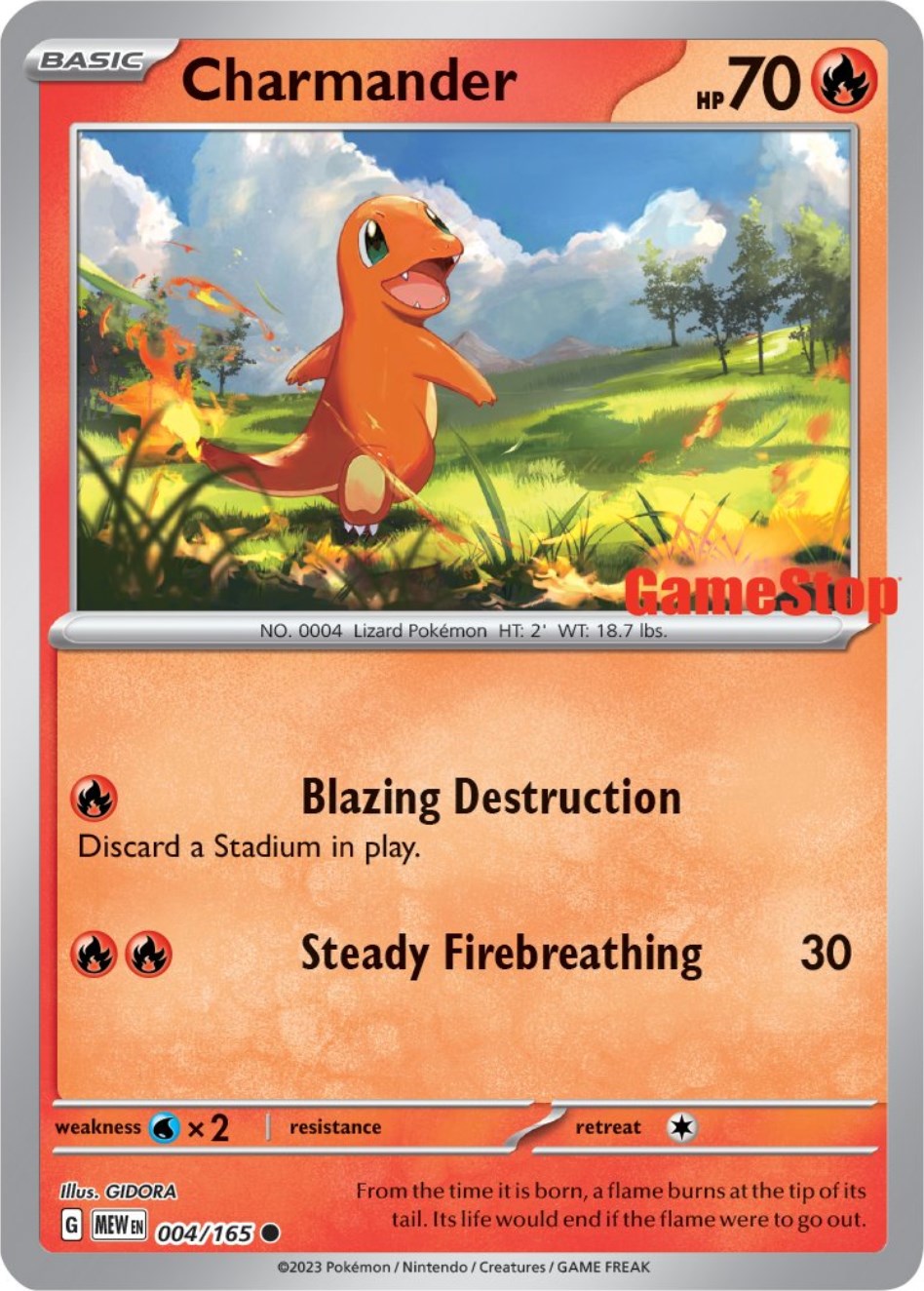 Charmander (004/165) (GameStop Exclusive) [Scarlet & Violet 151] | Mindsight Gaming