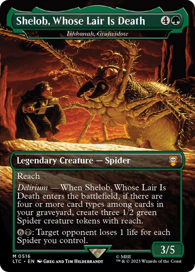 Shelob, Whose Lair Is Death - Ishkanah, Grafwidow (Borderless) [The Lord of the Rings: Tales of Middle-Earth Commander] | Mindsight Gaming