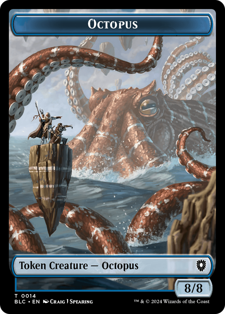 Octopus // Rabbit Double-Sided Token [Bloomburrow Commander Tokens] | Mindsight Gaming