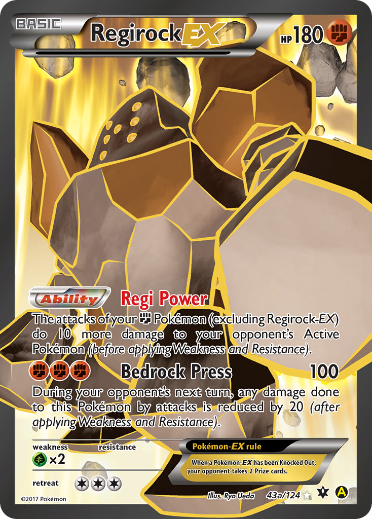 Regirock EX (43a/124) [Alternate Art Promos] | Mindsight Gaming