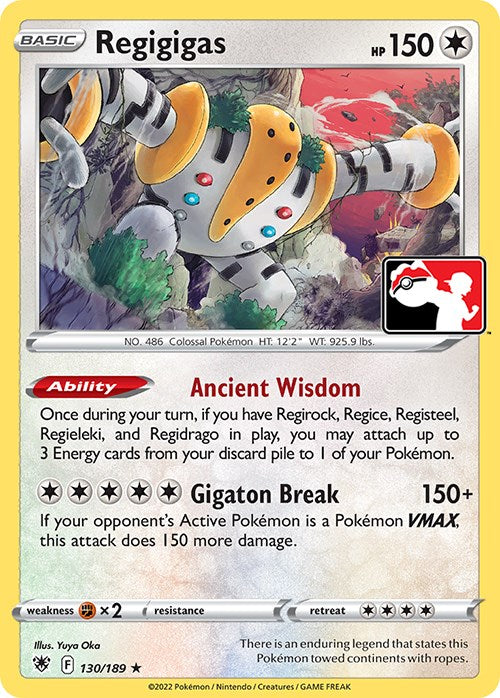 Regigigas (130/189) [Prize Pack Series Three] | Mindsight Gaming