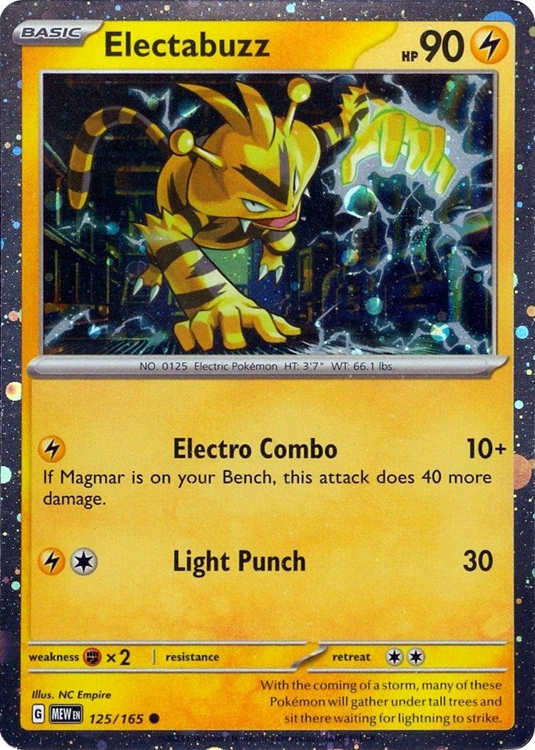 Electabuzz (125/165) (Cosmos Holo) [Miscellaneous Cards] | Mindsight Gaming