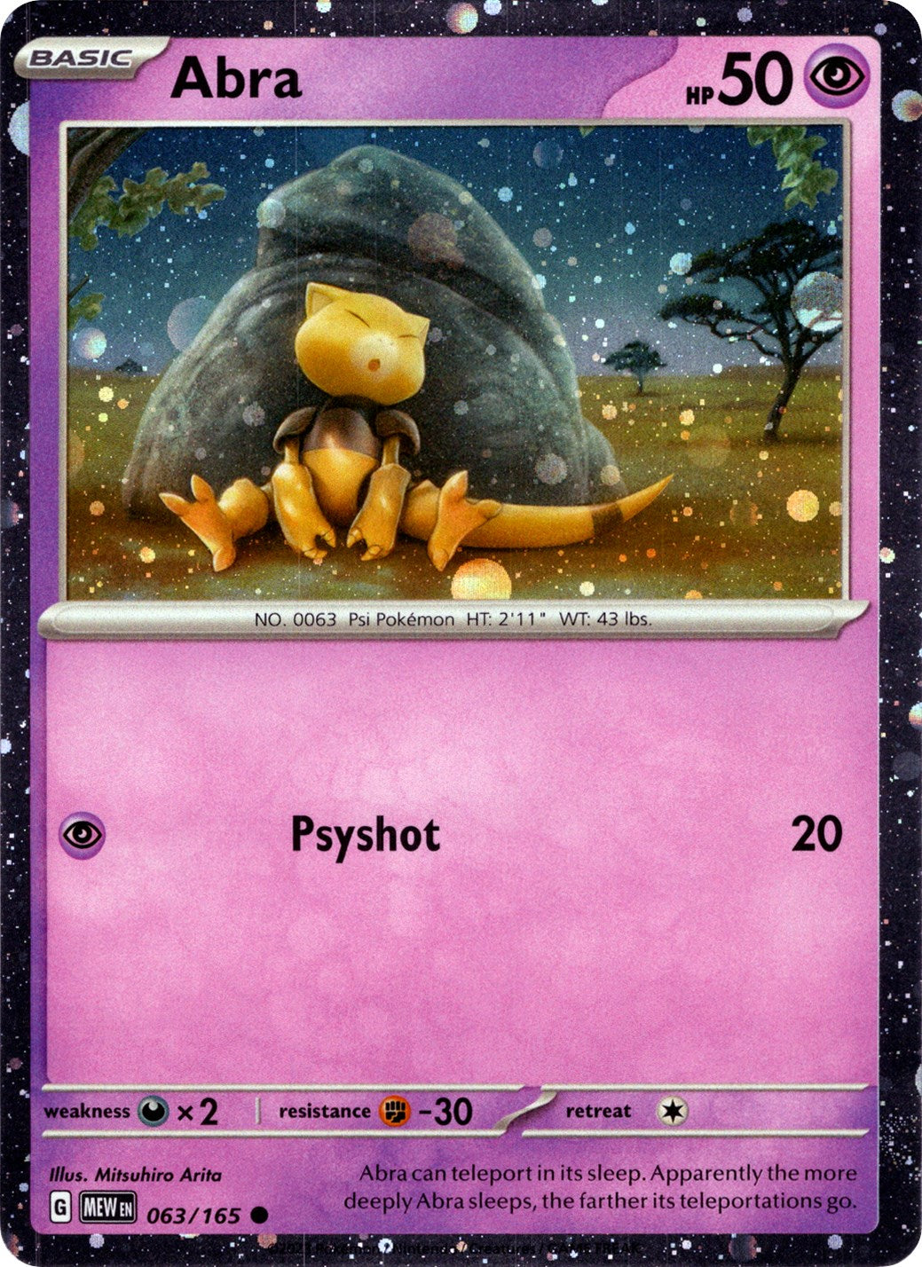 Abra (063/165) (Cosmos Holo) [Miscellaneous Cards] | Mindsight Gaming